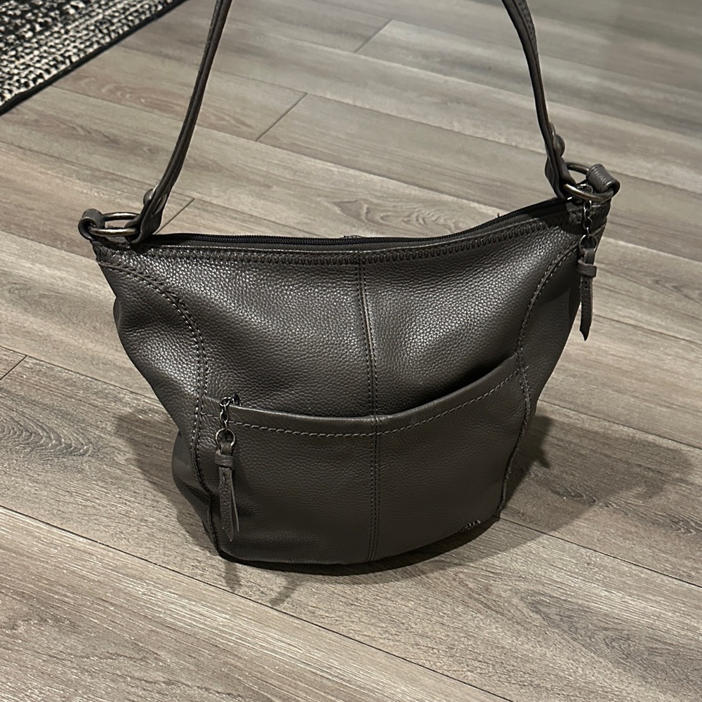 Sak gray pebble, leather shoulder bag